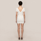 Date Night Mini Bodycon Mesh Sexy 3D Floral Cutout Sleeveless Dress - MYTHSIS