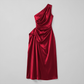 Formal Evening Maxi Sheath Satin Glam Off-Shoulder Solid High Waist Dress - MYTHSIS