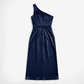 Formal Evening Maxi Sheath Satin Glam Off-Shoulder Solid High Waist Dress - MYTHSIS