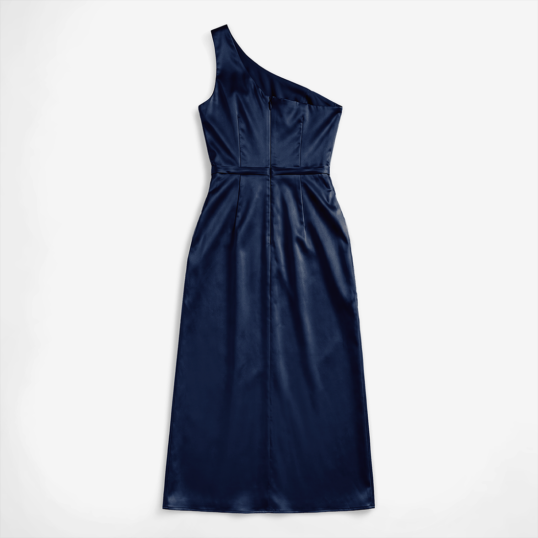 Formal Evening Maxi Sheath Satin Glam Off-Shoulder Solid High Waist Dress - MYTHSIS