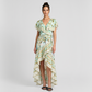 Vacation Maxi A-Line Chiffon Romantic Ruffled Sleeve Dress - MYTHSIS