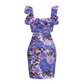 Date Night  Mini Bodycon Polyester Elegant Floral print Dress - MYTHSIS