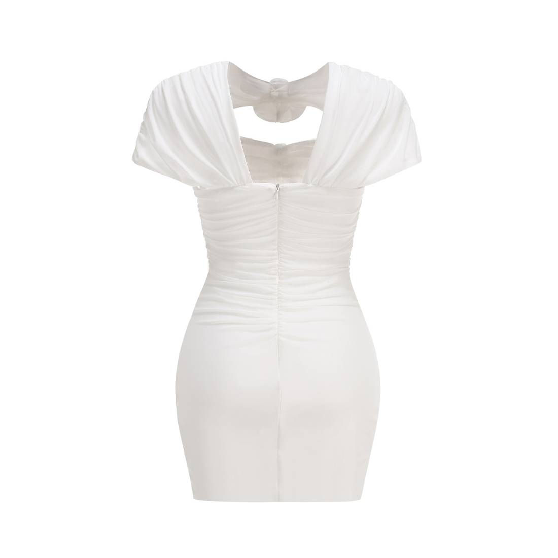 Date Night Mini Bodycon Mesh Sexy 3D Floral Cutout Sleeveless Dress - MYTHSIS