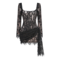 Date Night Mini Lace Bodycon Romantic high waist Dress - MYTHSIS