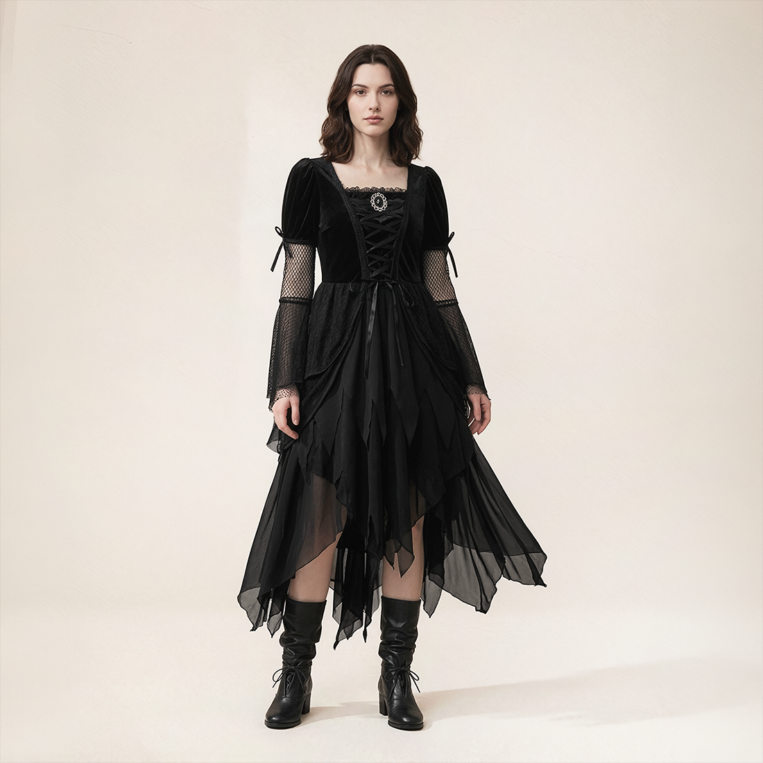 Wholesale Women's Gothic Witch Costume Dress Set Options