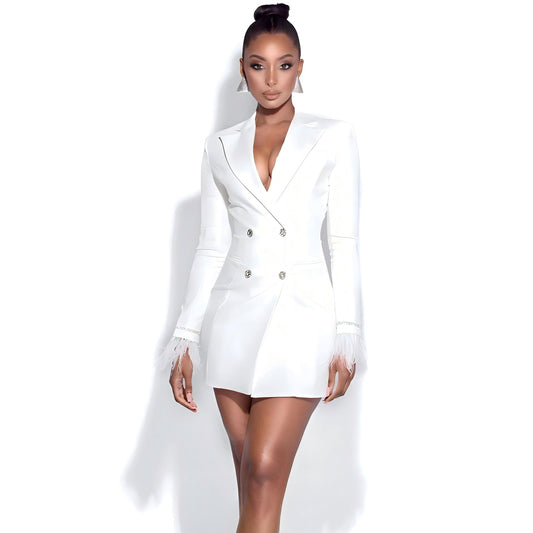 Wholesale Women's Double-Breasted Blazer Dress – XS Women's Clothing