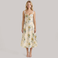 Date Night Maxi Fit Flare Polyester Romantic Print Dress - MYTHSIS