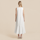 Casual Everyday Maxi A-Line Polyester Simple Deep V-Neck Asymmetric Dress - MYTHSIS