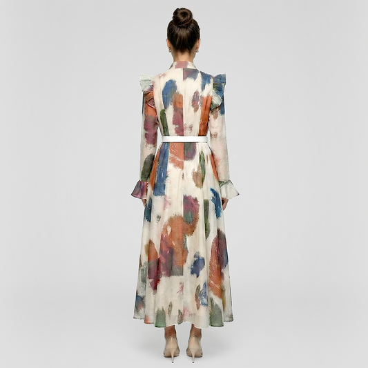 Floral loose vacation style jumpsuit maxi  dress