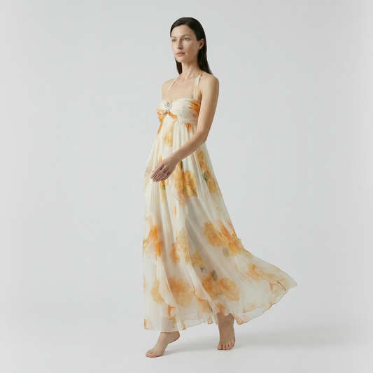 Women's Sleeveless Printed Vacation Maxi Dress