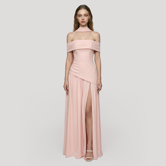 Formal Evening Maxi A-Line Polyester Elegant Dress - MYTHSIS