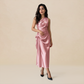Formal Evening Maxi Sheath Satin Glam Off-Shoulder Solid High Waist Dress - MYTHSIS