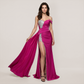 Formal Evening Maxi Fit & Flare Sequin Glam Spaghetti Strap Slit Dress - MYTHSIS