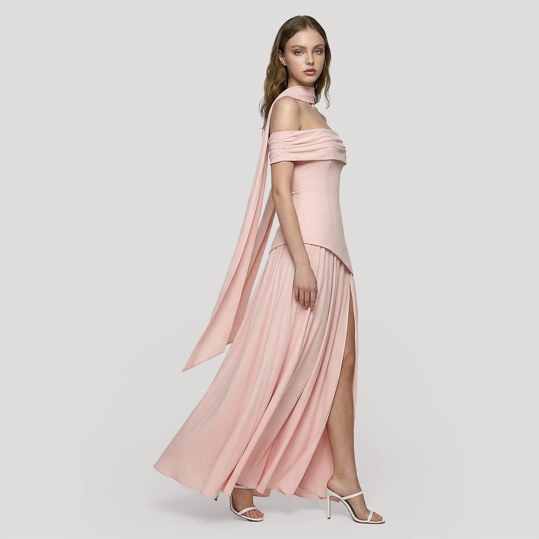 Formal Evening Maxi A-Line Polyester Elegant Dress - MYTHSIS