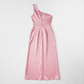 Formal Evening Maxi Sheath Satin Glam Off-Shoulder Solid High Waist Dress - MYTHSIS