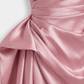 Formal Evening Maxi Sheath Satin Glam Off-Shoulder Solid High Waist Dress - MYTHSIS