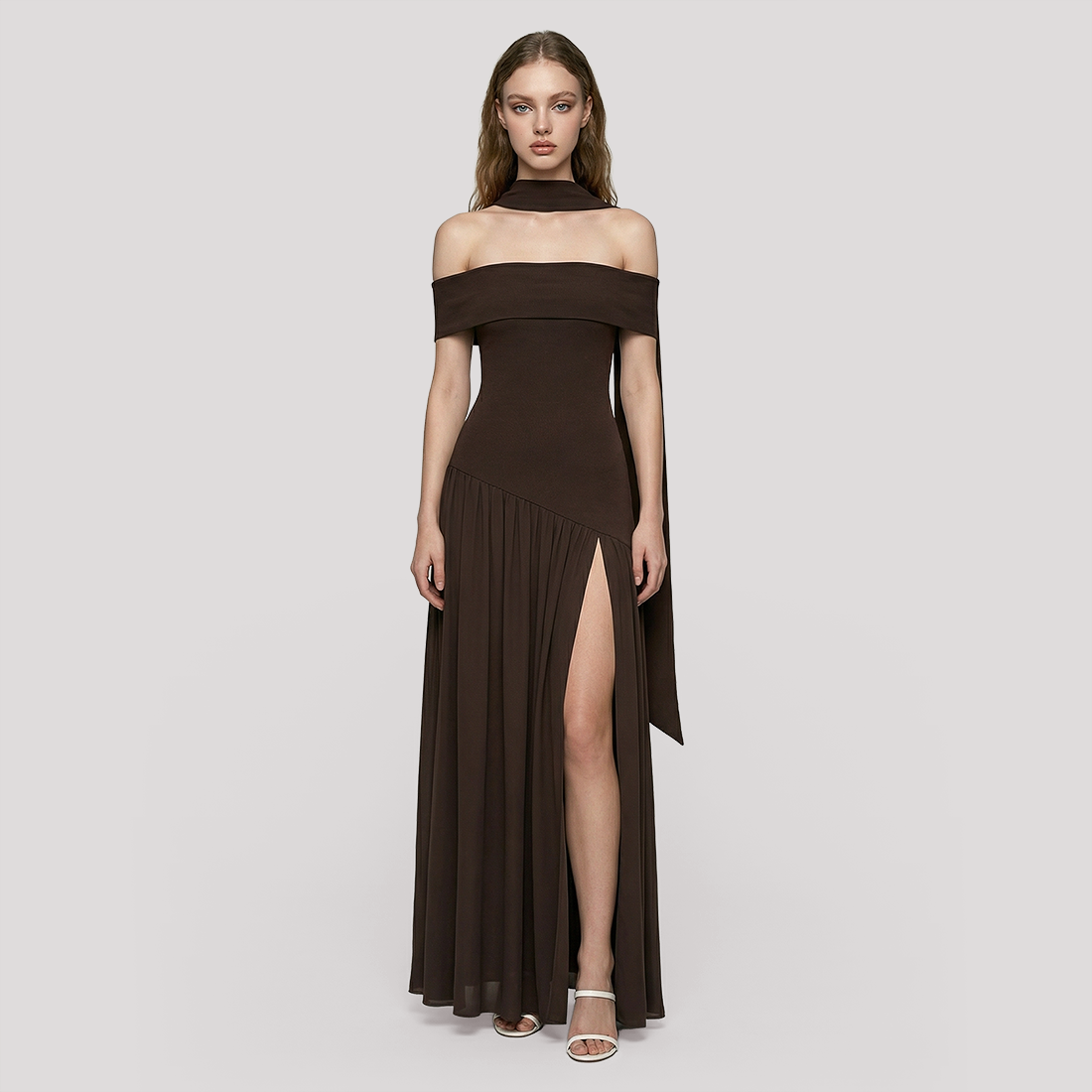 Formal Evening Maxi A-Line Polyester Elegant Dress - MYTHSIS