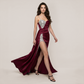 Formal Evening Maxi Fit & Flare Sequin Glam Spaghetti Strap Slit Dress - MYTHSIS