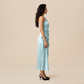 Formal Evening Maxi Sheath Satin Glam Off-Shoulder Solid High Waist Dress - MYTHSIS