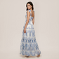 Wedding Guest Maxi A-Line Organza Floral Romantic Dress - MYTHSIS