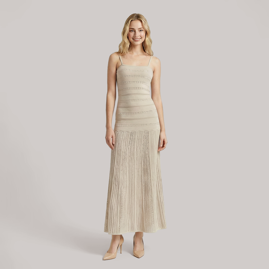 Casual Everyday Maxi A-Line Knit Elegant Solid Dress - MYTHSIS