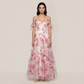 Wedding Guest Maxi A-Line Organza Floral Romantic Dress - MYTHSIS