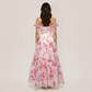 Wedding Guest Maxi A-Line Organza Floral Romantic Dress - MYTHSIS