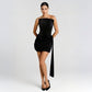 Wholesale Women's Velvet Ruched Fitted Midi Dress – XS Womens Clothing