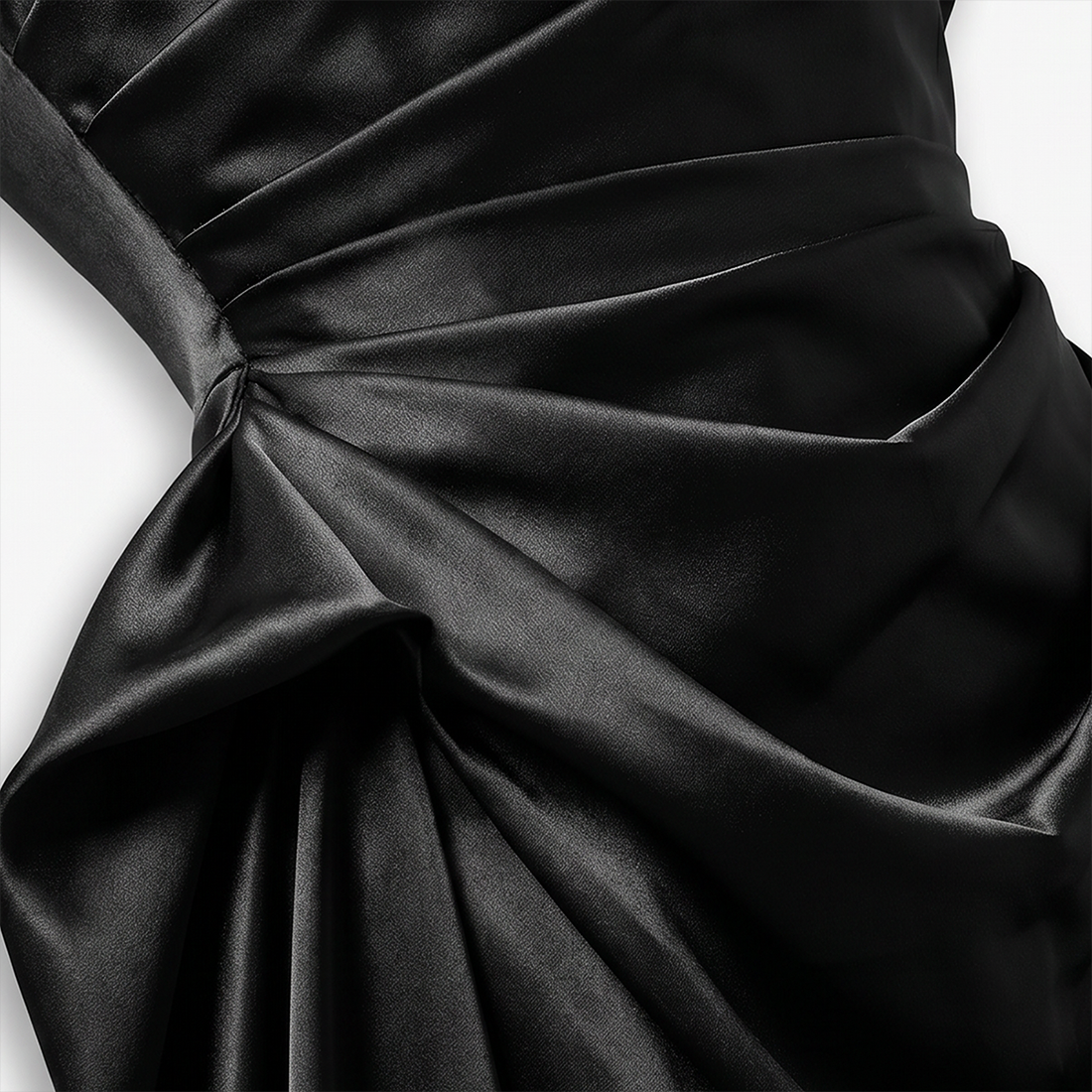 Formal Evening Maxi Sheath Satin Glam Off-Shoulder Solid High Waist Dress - MYTHSIS