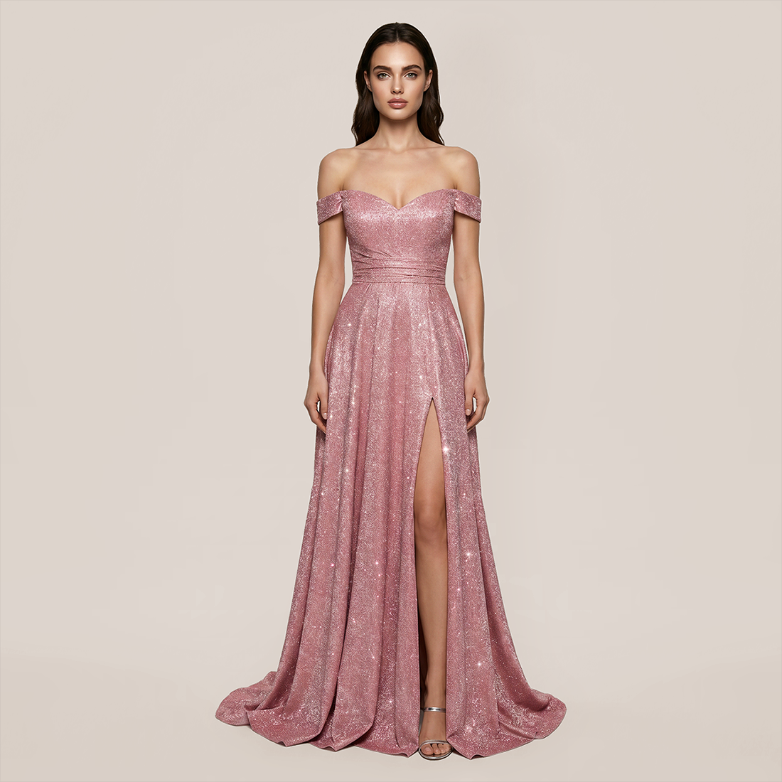 Formal Evening Maxi Fit & Flare Sequin Elegant Dress - Wholesale Dresses Low MOQ - MYTHSIS