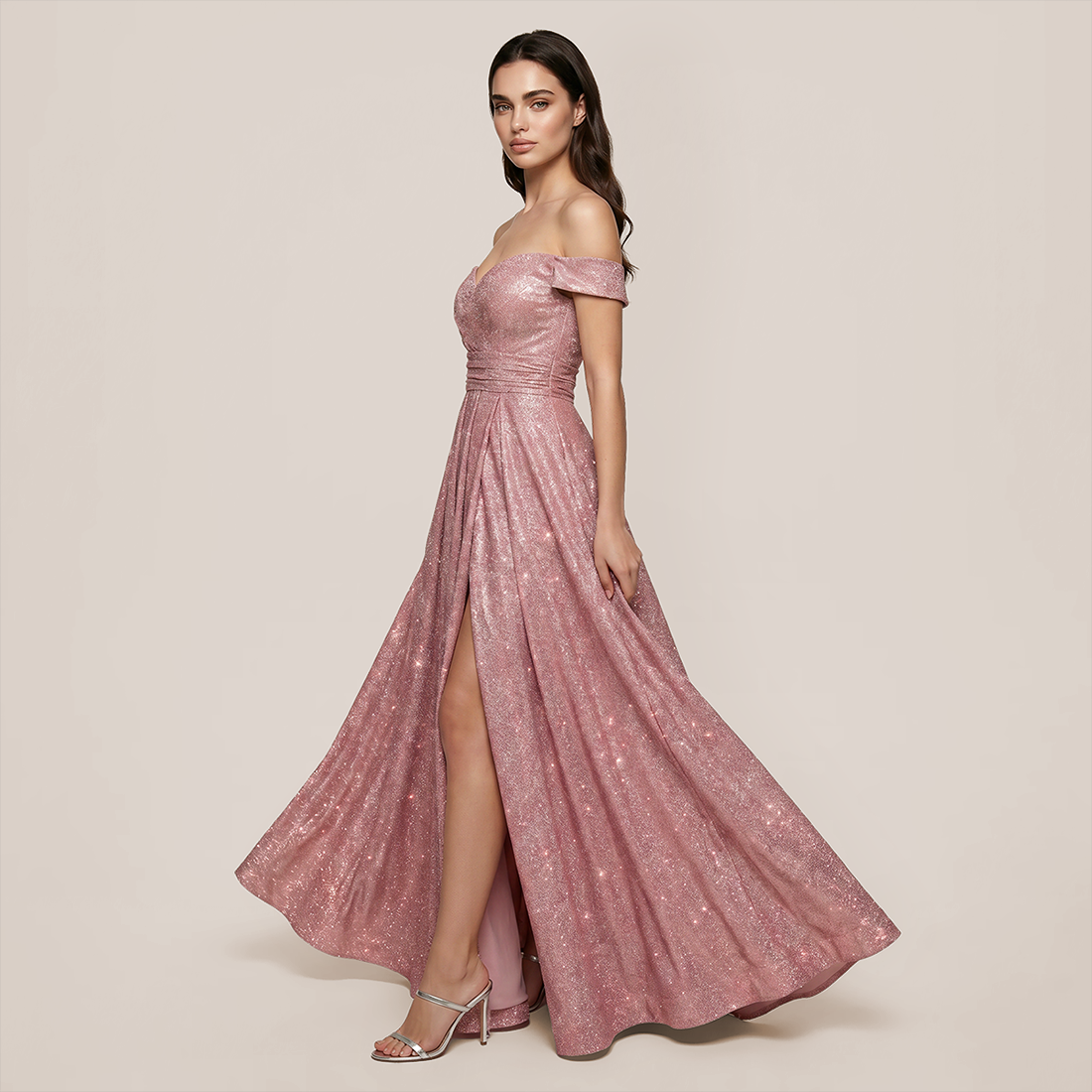 Formal Evening Maxi Fit & Flare Sequin Elegant Dress - Wholesale Dresses Low MOQ - MYTHSIS