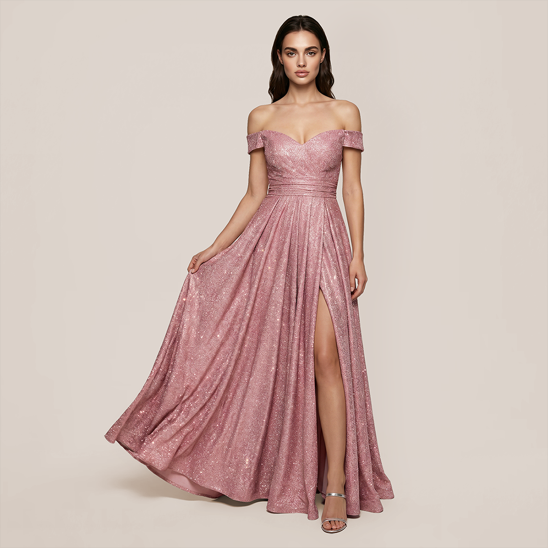 Formal Evening Maxi Fit & Flare Sequin Elegant Dress - Wholesale Dresses Low MOQ - MYTHSIS