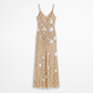 Formal Evening Maxi Sheath Polyester Glam Spaghetti Strap Sequin Mermaid Dress - MYTHSIS
