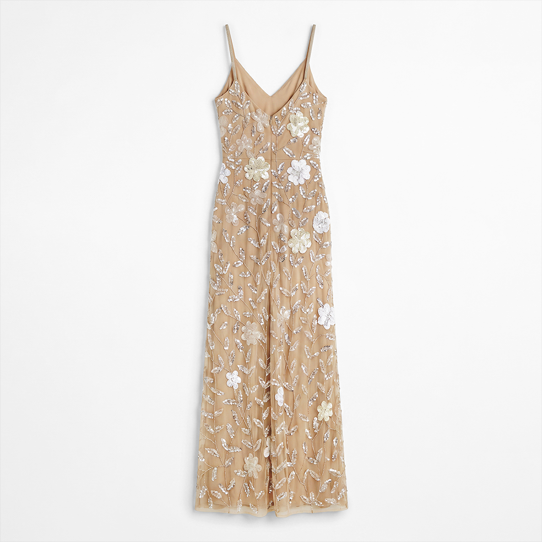 Formal Evening Maxi Sheath Polyester Glam Spaghetti Strap Sequin Mermaid Dress - MYTHSIS