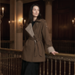 Wholesale Women's Mid-Length Patchwork Trench Coat