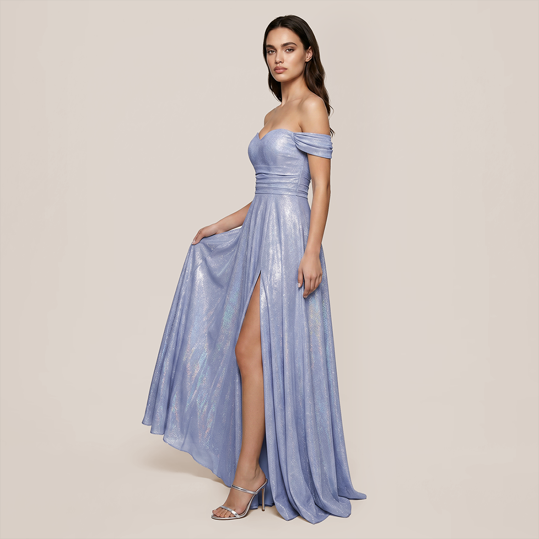Formal Evening Maxi Fit & Flare Sequin Elegant Dress - Wholesale Dresses Low MOQ - MYTHSIS