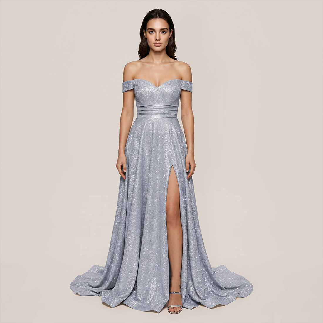 Formal Evening Maxi Fit & Flare Sequin Elegant Dress - Wholesale Dresses Low MOQ - MYTHSIS