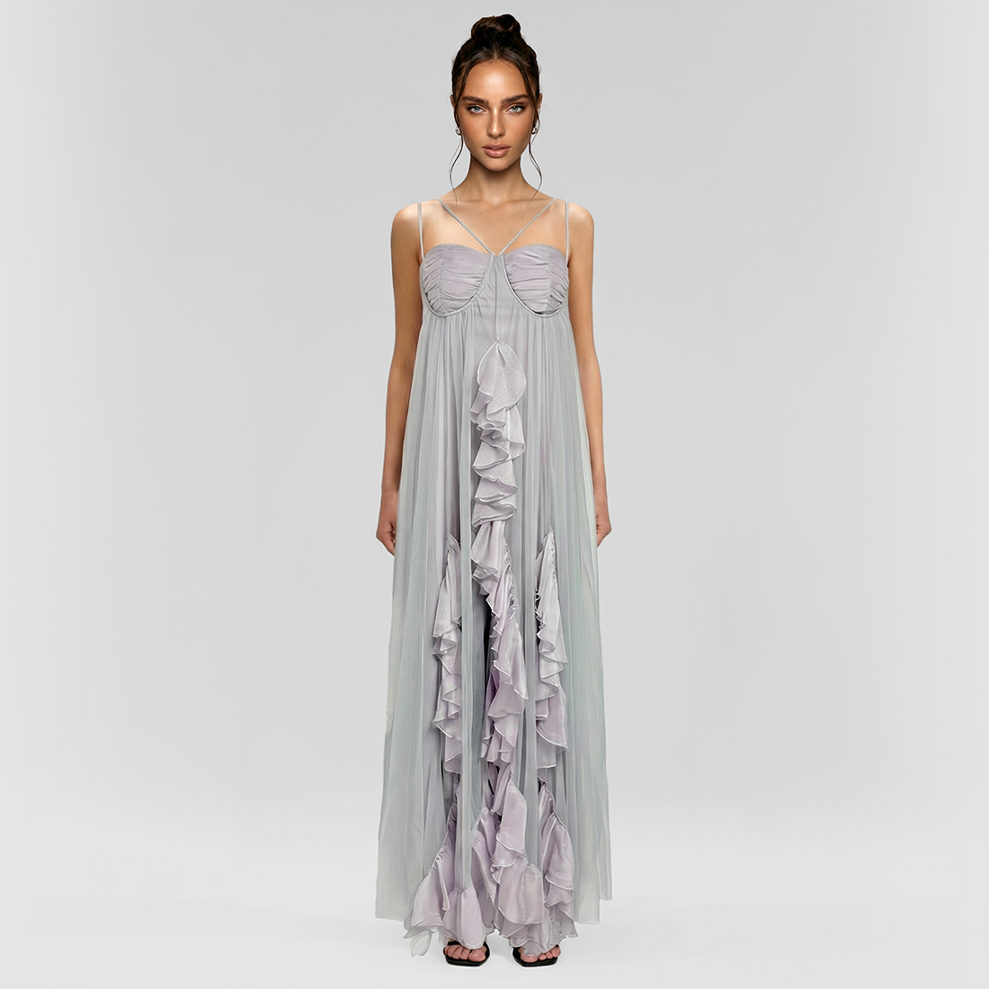 Vacation Maxi A-Line Chiffon Boho Solid Asymmetric Dress - Wholesale Dresses Low MOQ - MYTHSIS