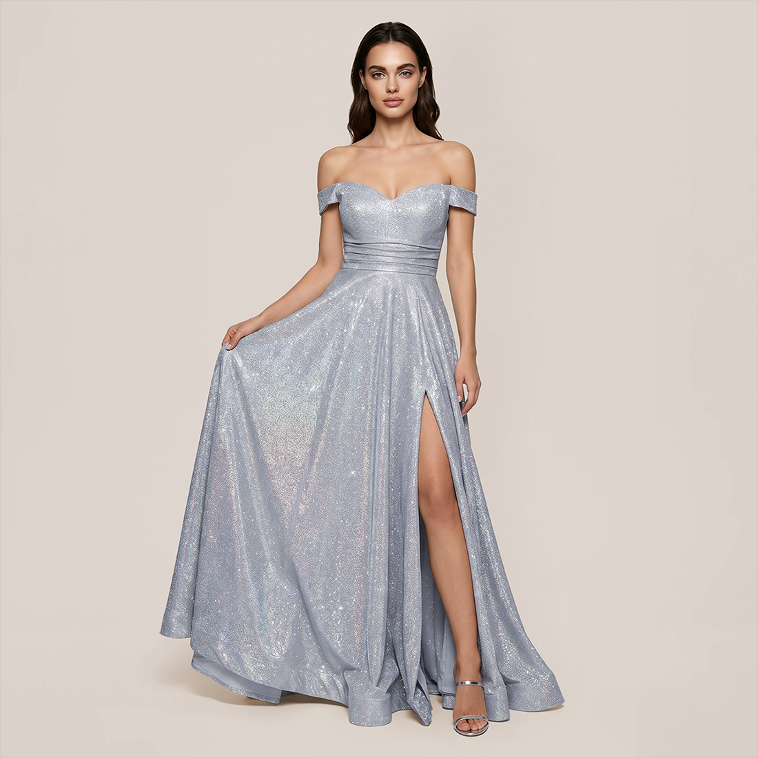 Formal Evening Maxi Fit & Flare Sequin Elegant Dress - Wholesale Dresses Low MOQ - MYTHSIS
