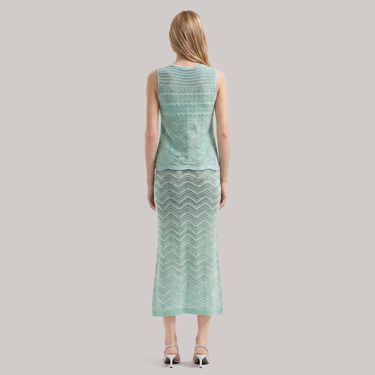 Casual Everyday Maxi Shift Knit Striped Elegant Dress - MYTHSIS