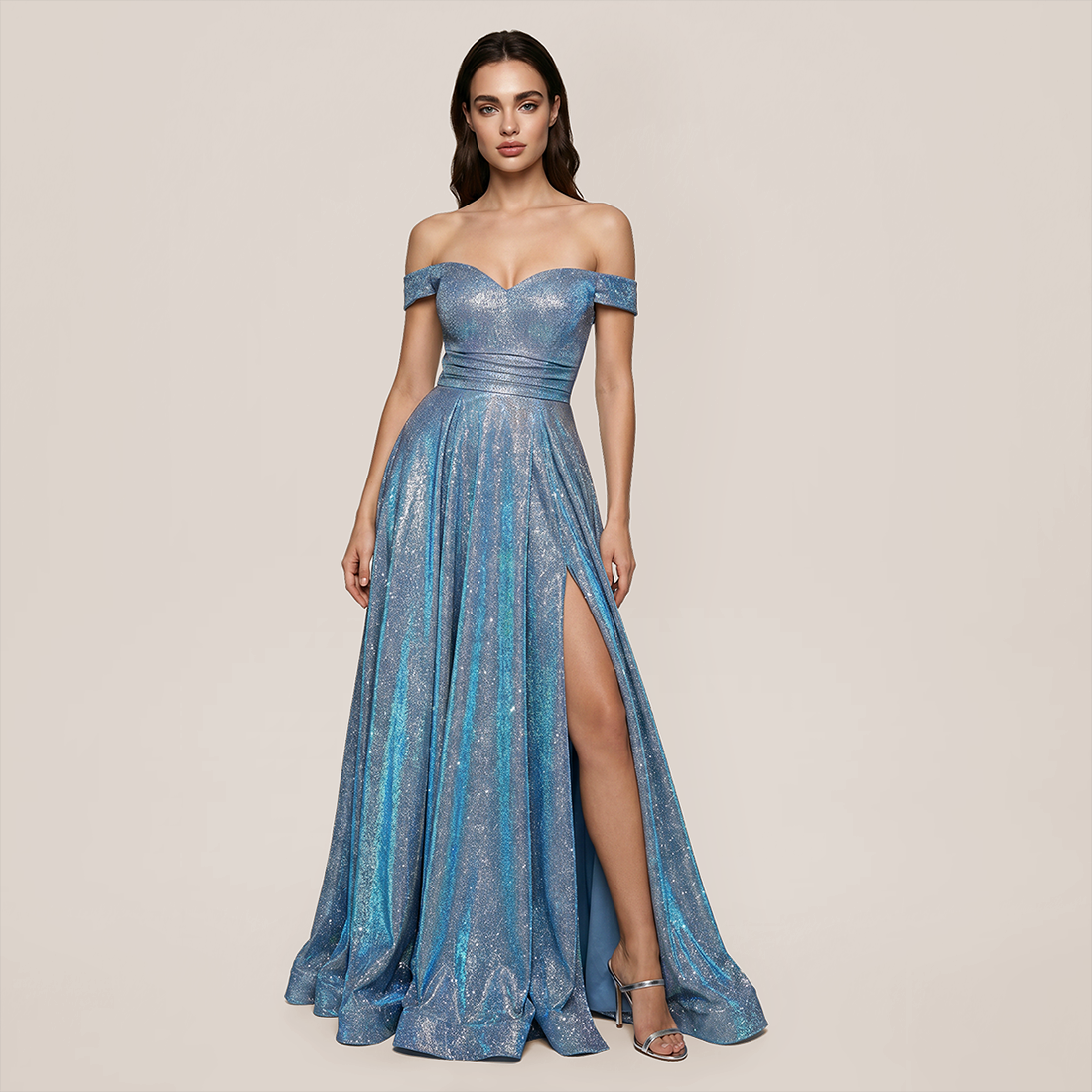 Formal Evening Maxi Fit & Flare Sequin Elegant Dress - Wholesale Dresses Low MOQ - MYTHSIS
