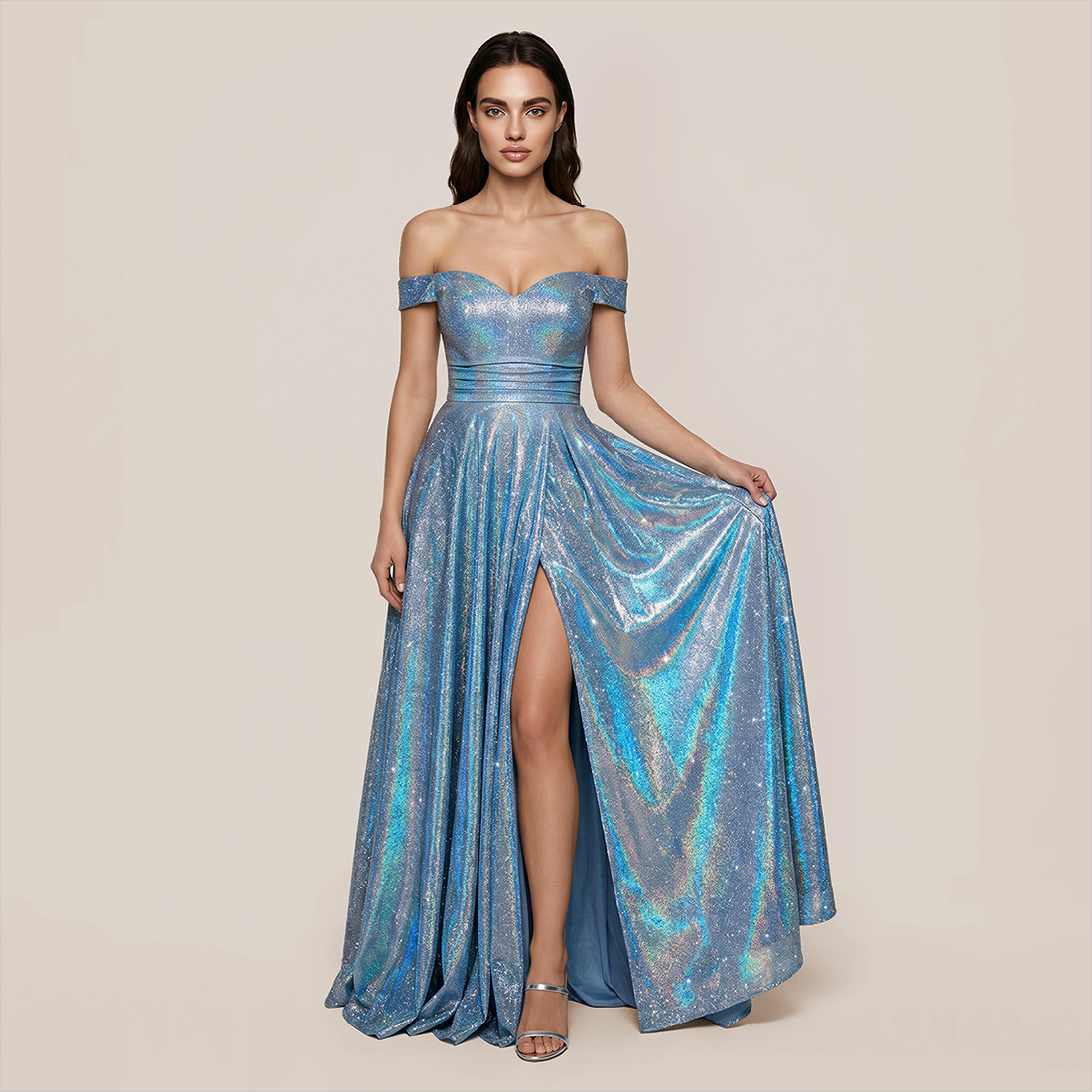 Formal Evening Maxi Fit & Flare Sequin Elegant Dress - Wholesale Dresses Low MOQ - MYTHSIS