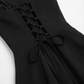 Graduation & Prom Mini Sheath Polyester Sexy Square Neck Tie-Up Spliced Dress - MYTHSIS