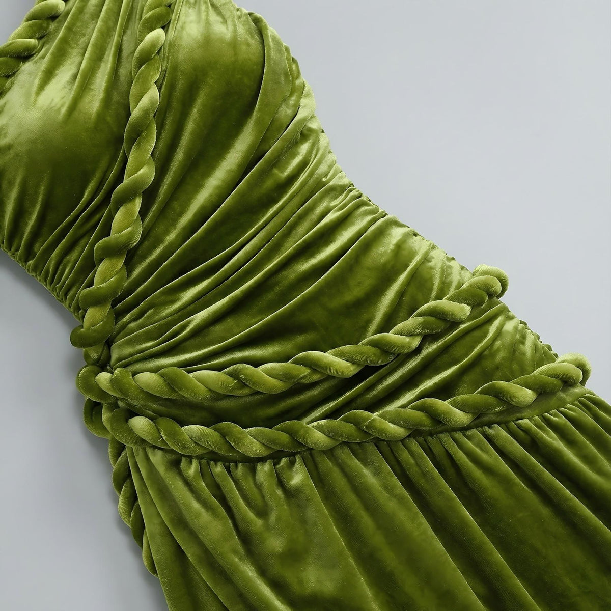 【Party & Event】 Maxi A-Line Polyester Sexy One-Shoulder Twist Side Slit Dress - MYTHSIS
