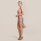 Party & Event Sequin Bodycon Satin Halter Mini Dress - Wholesale Dresses Low MOQ - MYTHSIS