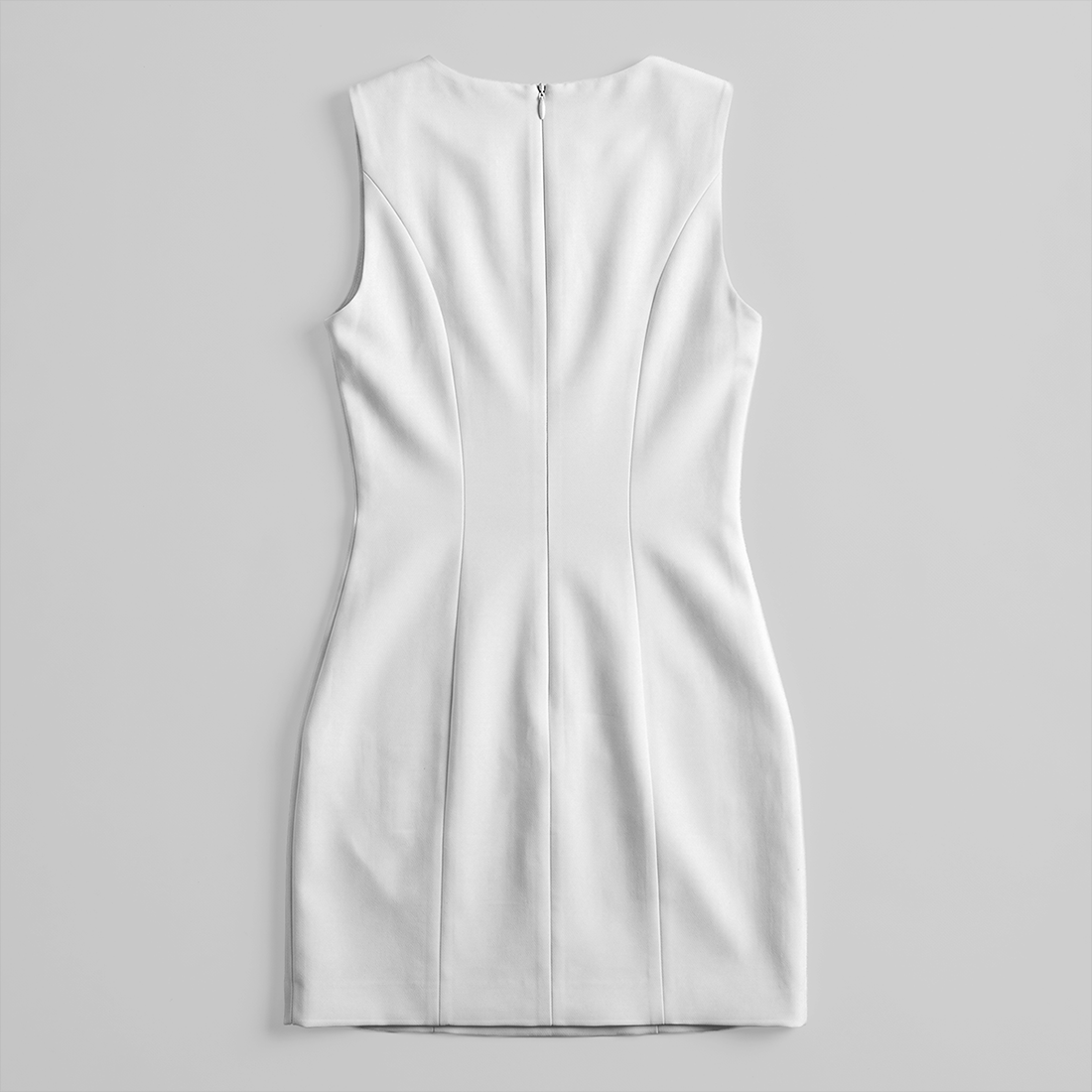 Graduation & Prom Mini Sheath Polyester Chic Round Neck Button Dress - MYTHSIS