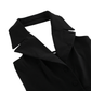 Work & Office Maxi Bodycon Viscose Chic Notched Lapel Slit Dress - MYTHSIS