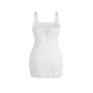 Party & Event Mini Slim Polyester Sexy 3D Floral Open Back Dress - MYTHSIS
