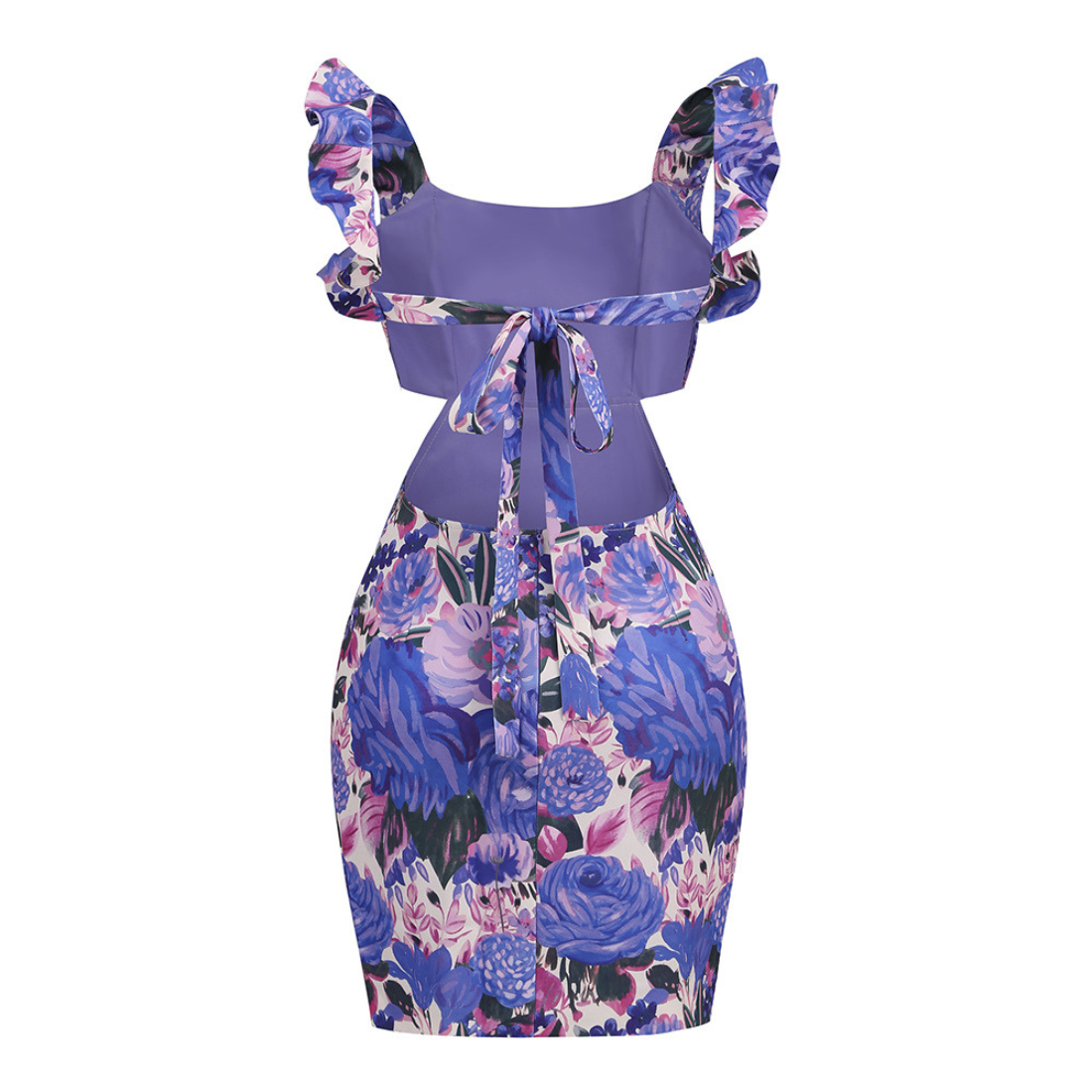 Date Night  Mini Bodycon Polyester Elegant Floral print Dress - MYTHSIS