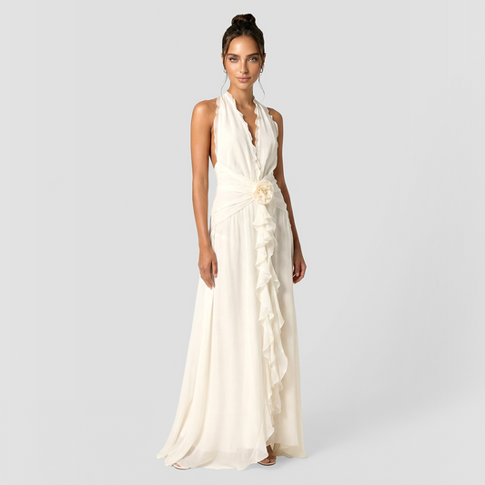 Sexy V-neck sleeveless Maxi dress